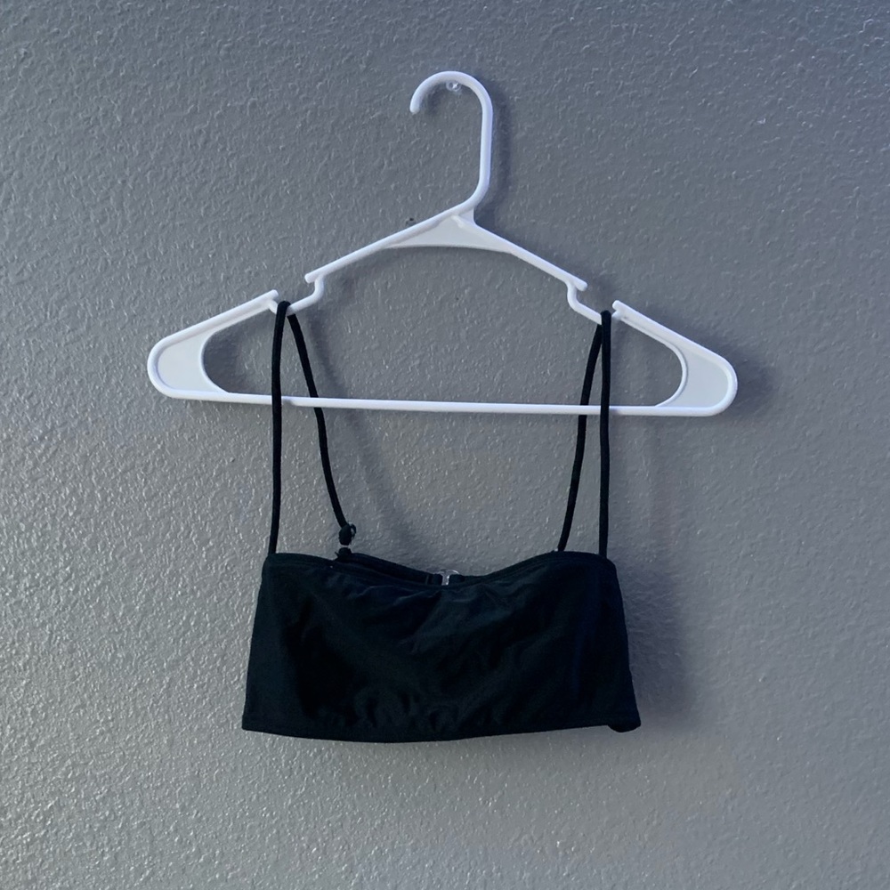 black bikini straight top👙